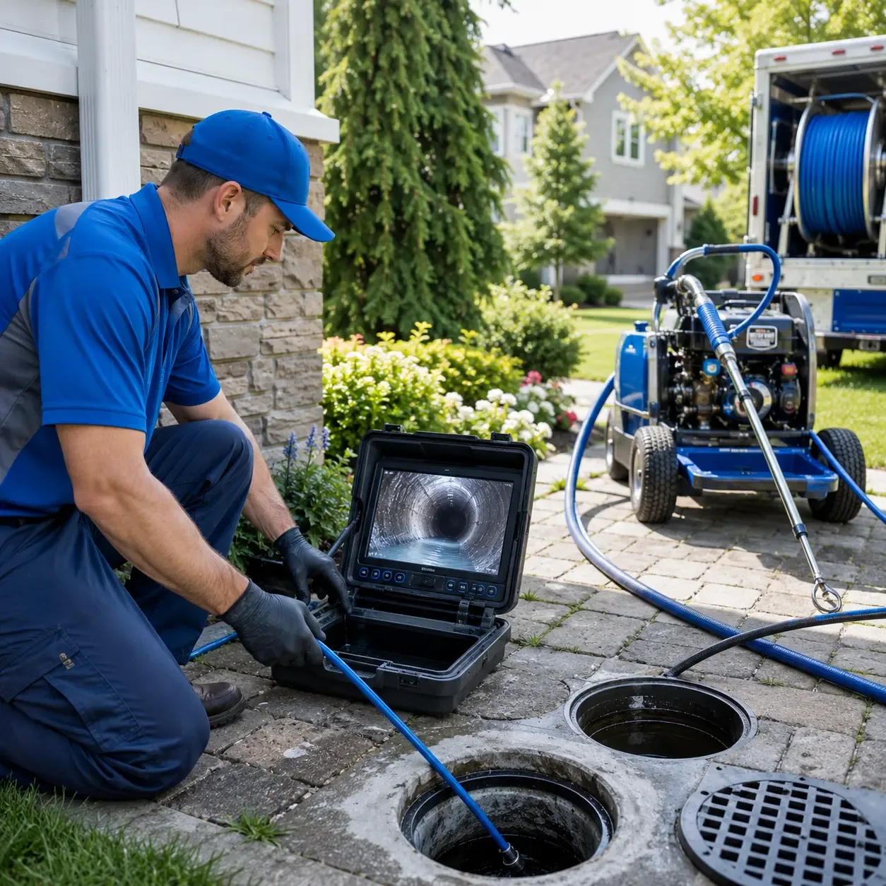 Outdoor drain cleaning professionals serving Clarington, OH