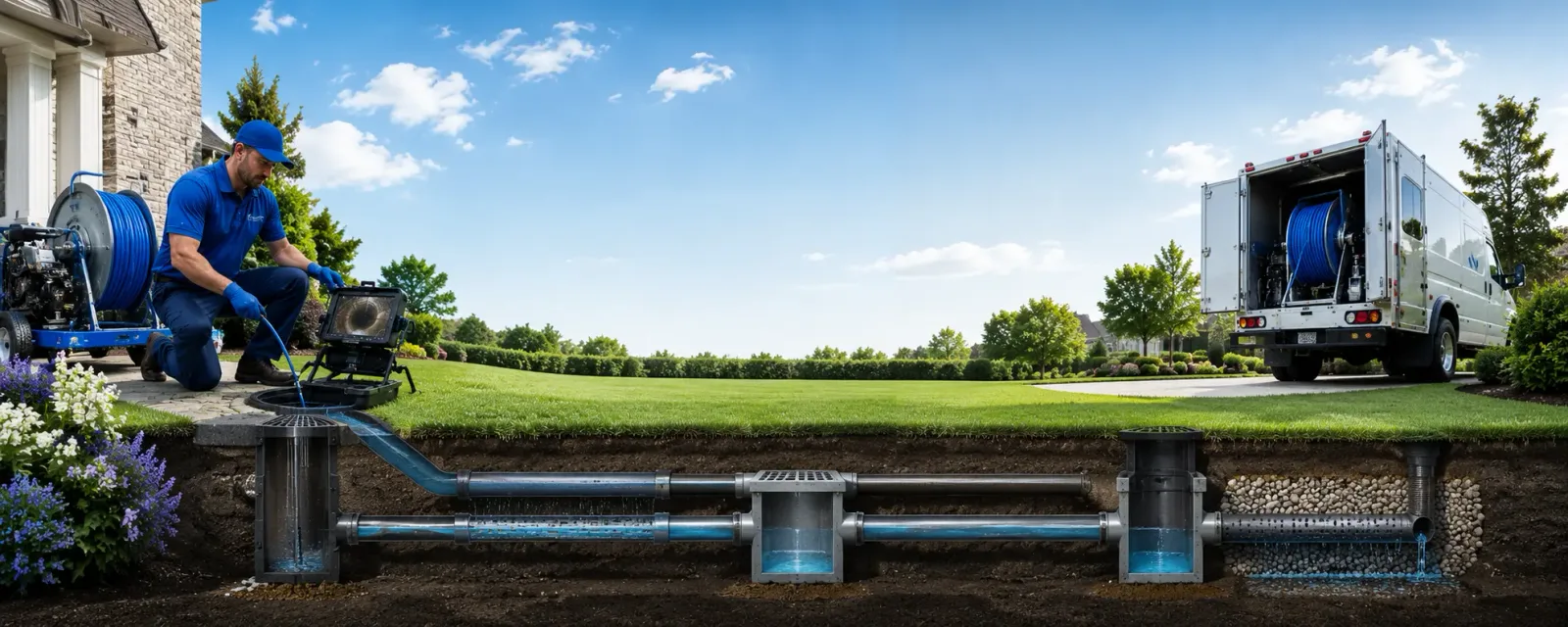 Outdoor drain cleaning information for Clarington, OH